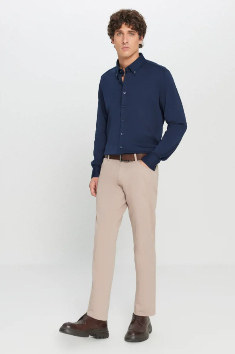 Slim Fit Chino Pantolon Bej - Les Benjamins - Ürün Görseli 1