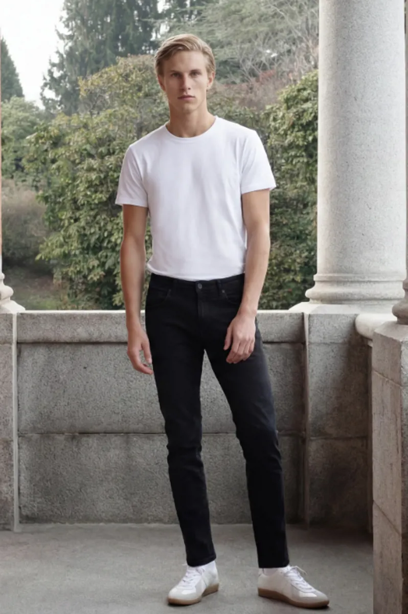 Slim Fit Chino Pantolon Siyah - Les Benjamins - Ürün Görseli 1
