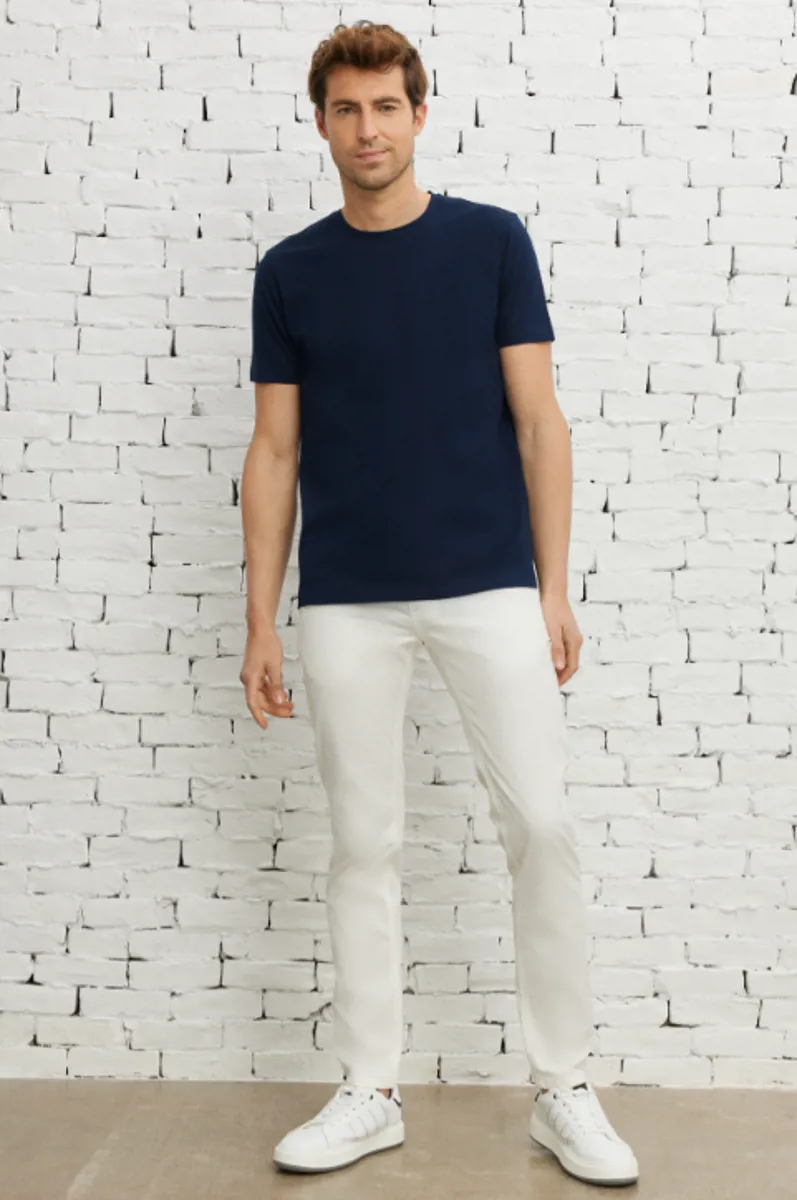 Slim Fit Chino Pantolon Beyaz - Les Benjamins - Ürün Görseli 1