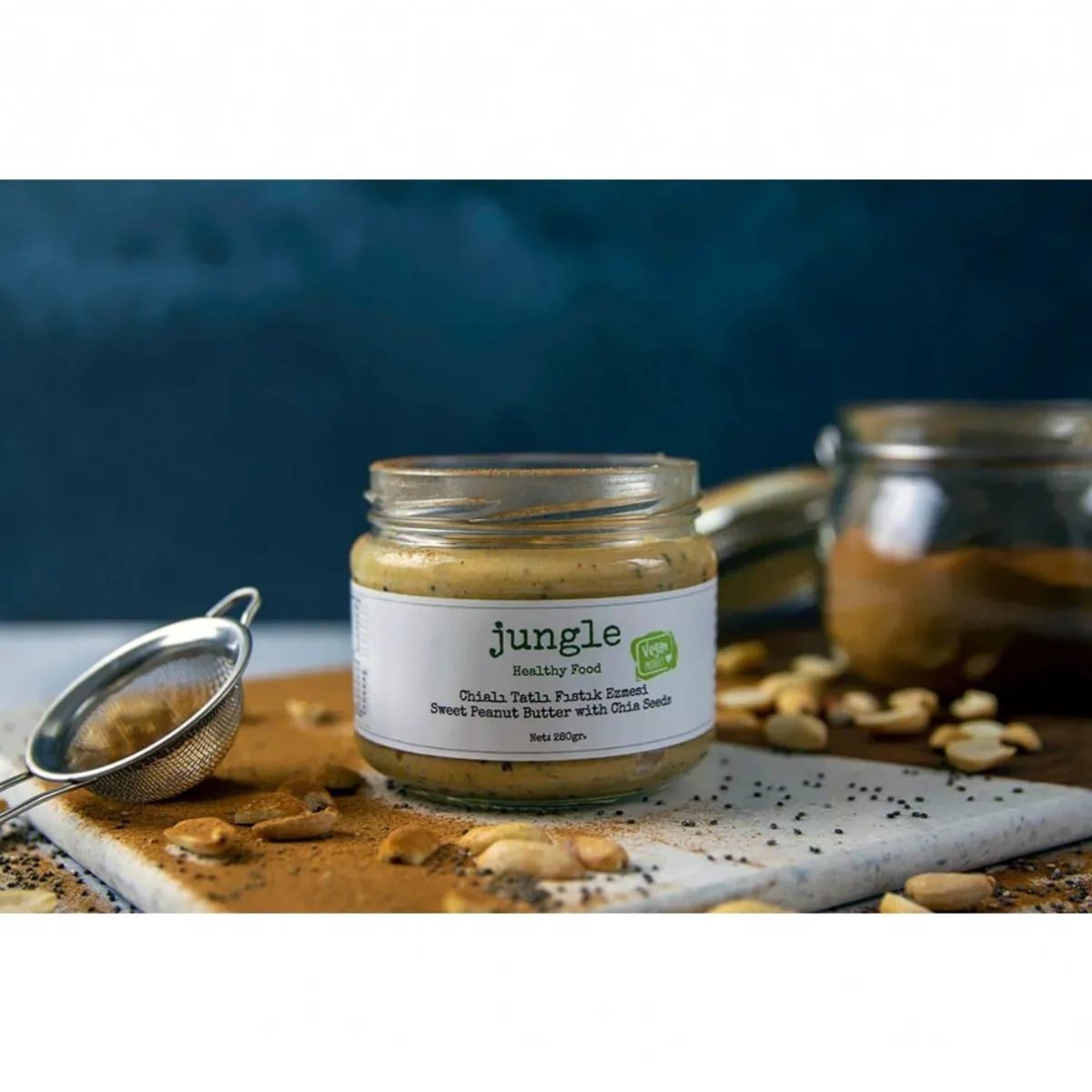 Chialı Tatlı Fıstık Ezmesi Katkısız 280gr - JUNGLE - Ürün Görseli 1
