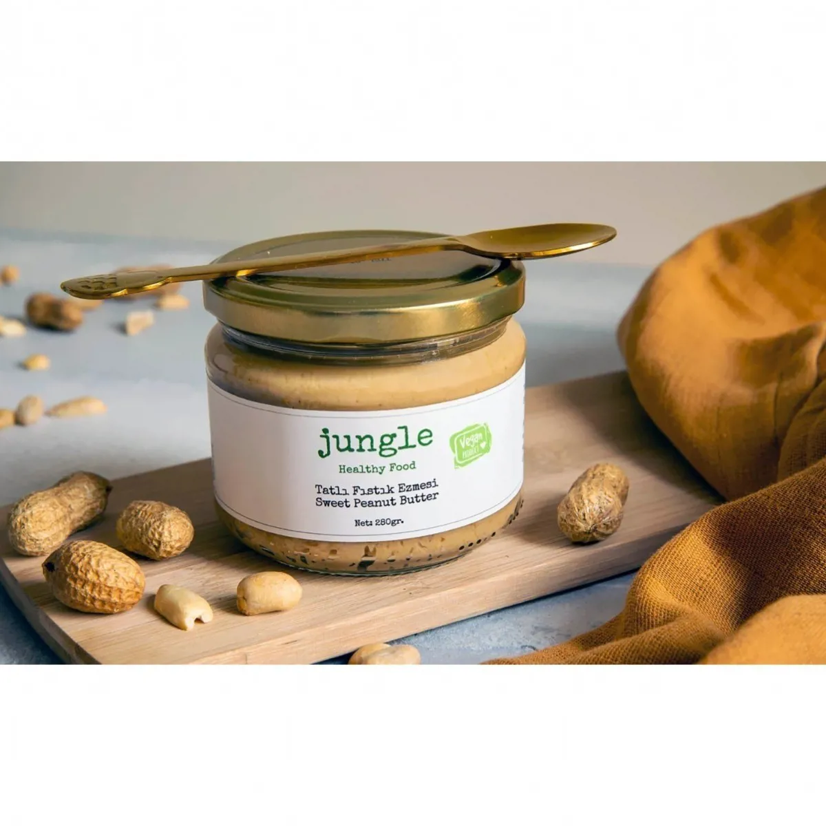 Katkısız Tatlı Fıstık Ezmesi 280gr - JUNGLE - Ürün Görseli 1