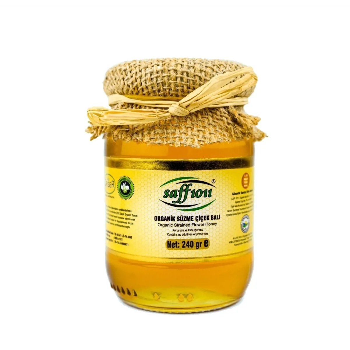 Organik Süzme Çiçek Balı 240gr - SAFF 1011 - Ürün Görseli 1