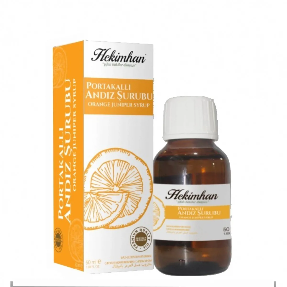 PORTAKALLI ANDIZ ŞURUBU 50 ML - HEKİMHAN - Ürün Görseli 1