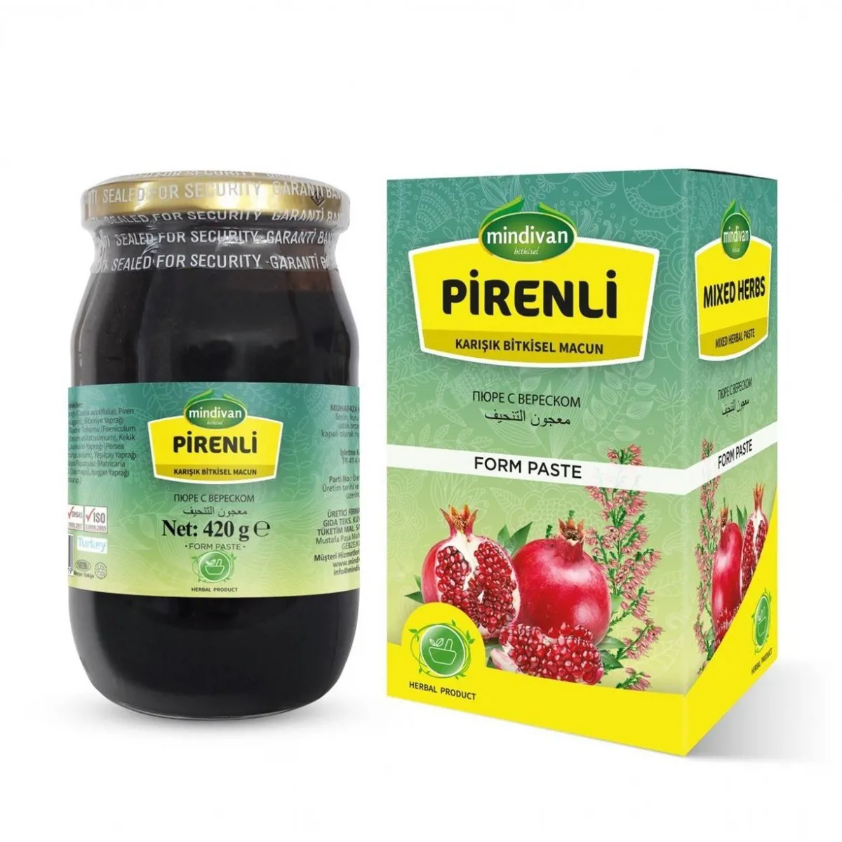 PİRENLİ MACUN NAR EKŞİLİ 420GR - BİTKİ DİYARI - Ürün Görseli 1