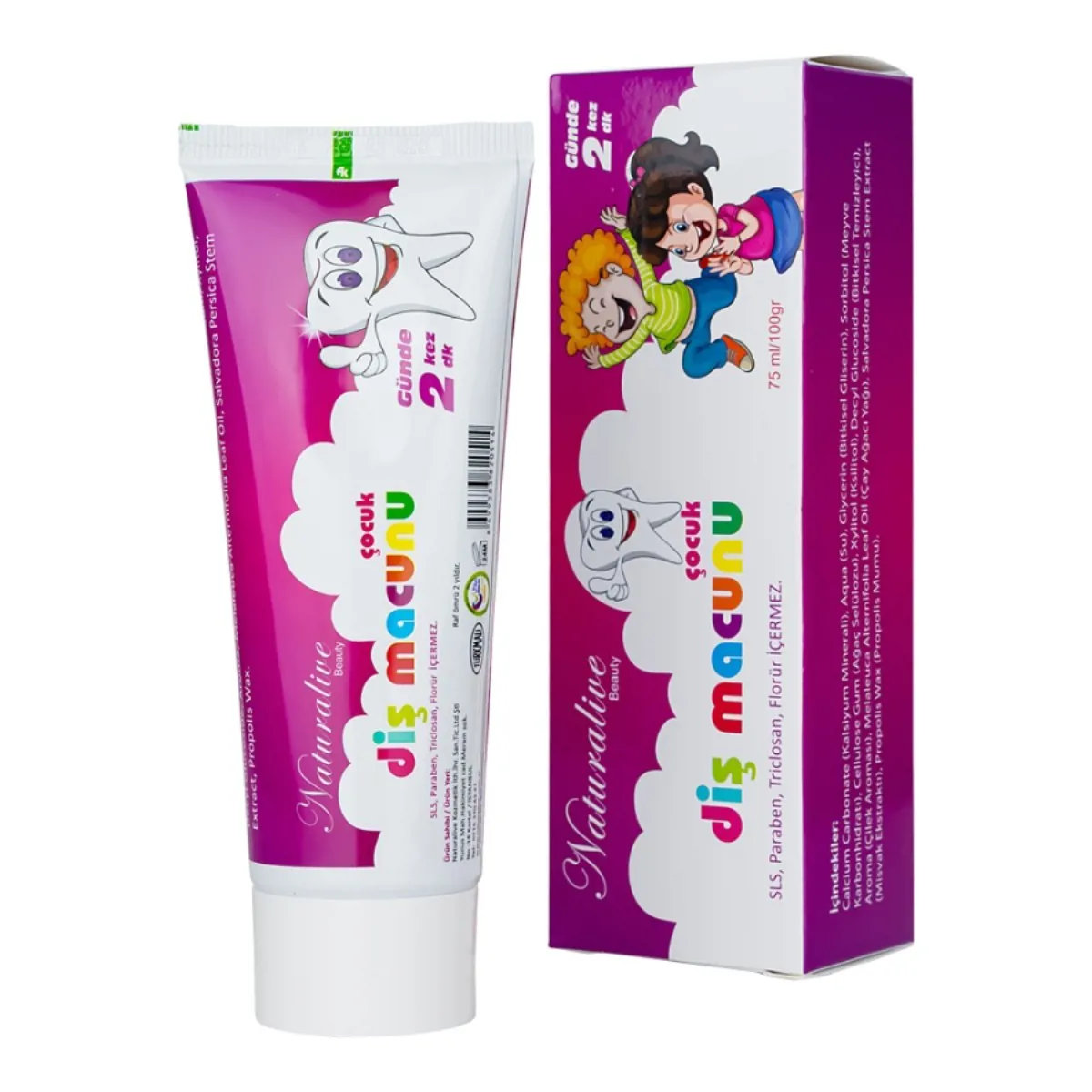 DOĞAL ÇOCUK DİŞ MACUNU 75 ML - NATURALİVE - Ürün Görseli 1