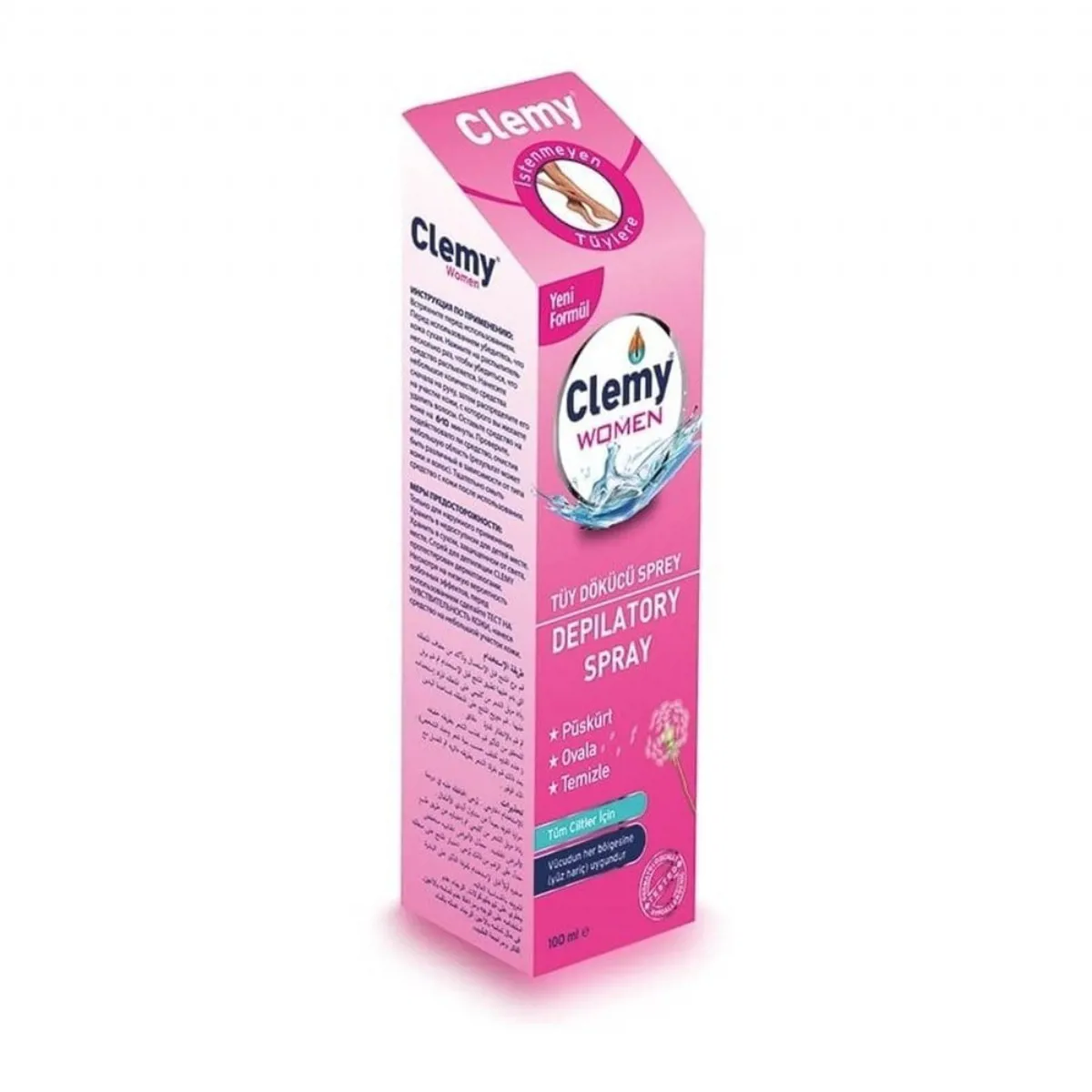 Women Tüy Dökücü Sprey 100ml - CLEMY - Ürün Görseli 1