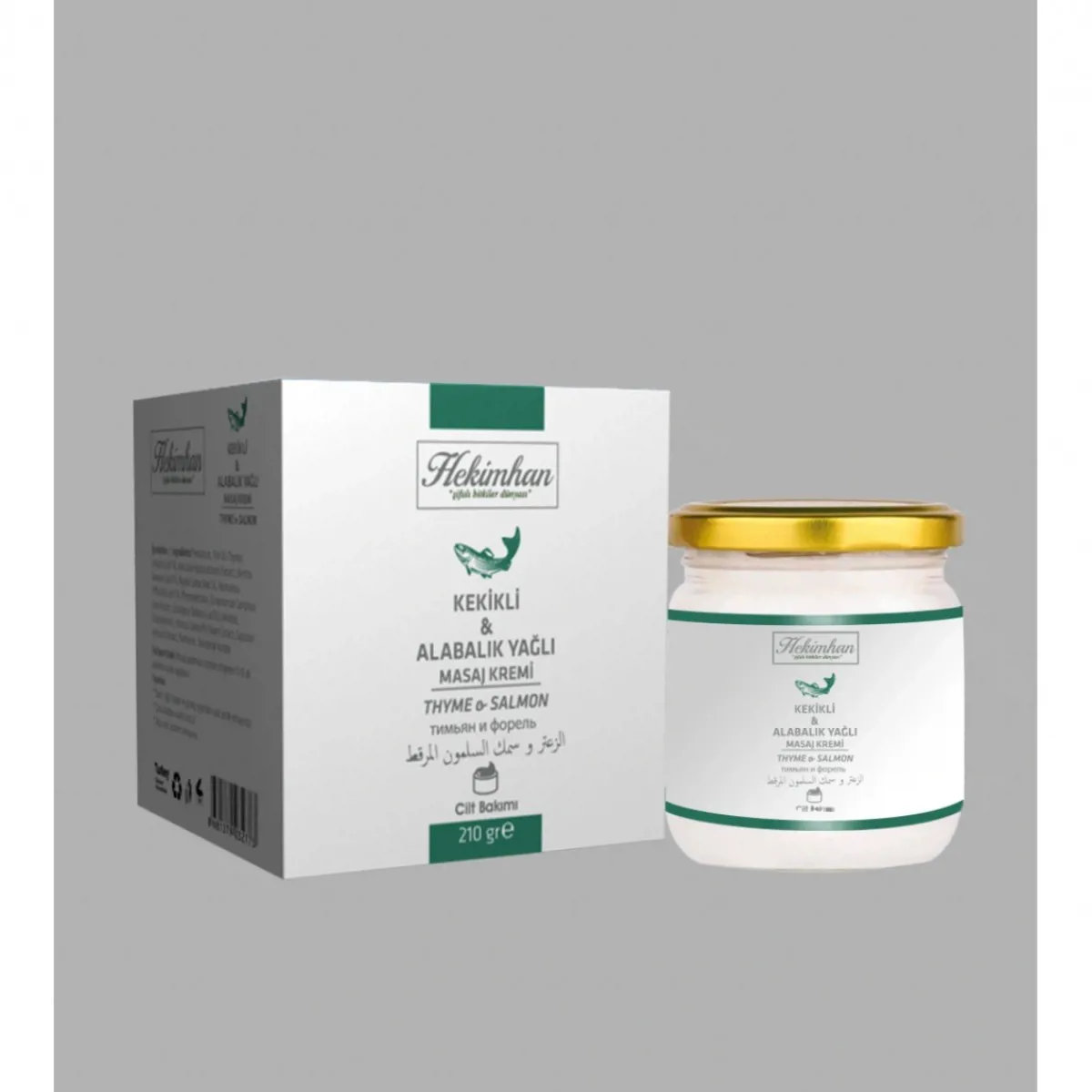 Kekikli Alabalık Yağlı Masaj Kremi 210gr - Ürün Görseli 1
