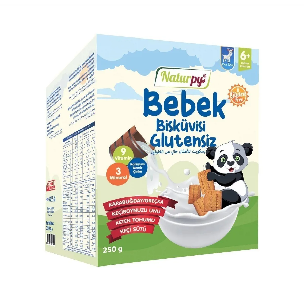 GLUTENSİZ BEBEK BİSKÜVİSİ 250 GR - NATURPY - Ürün Görseli 1