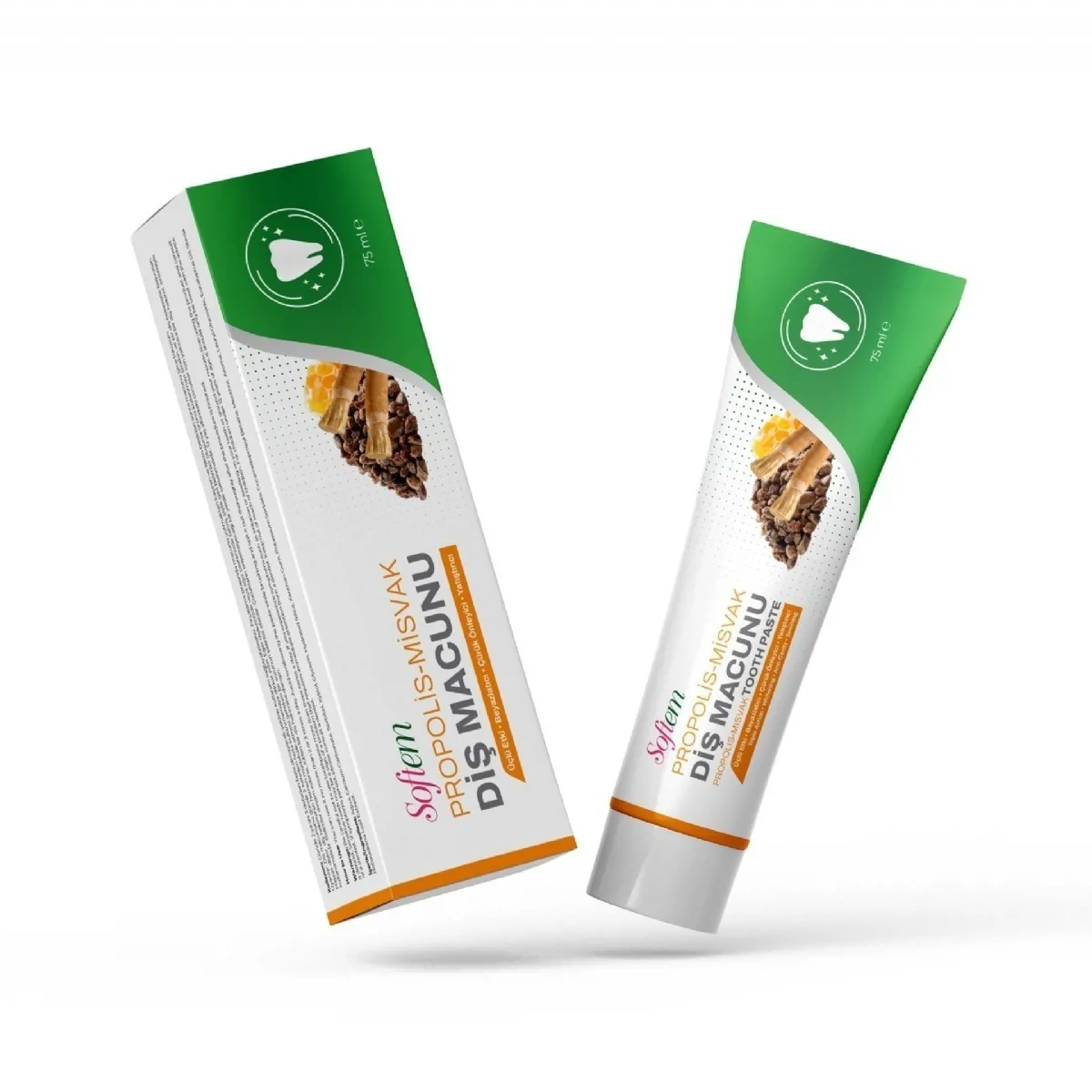 SOFTEM PROPOLİS-MİSVAKLI DİŞ MACUNU - 75ML - SOFTEM - Ürün Görseli 1