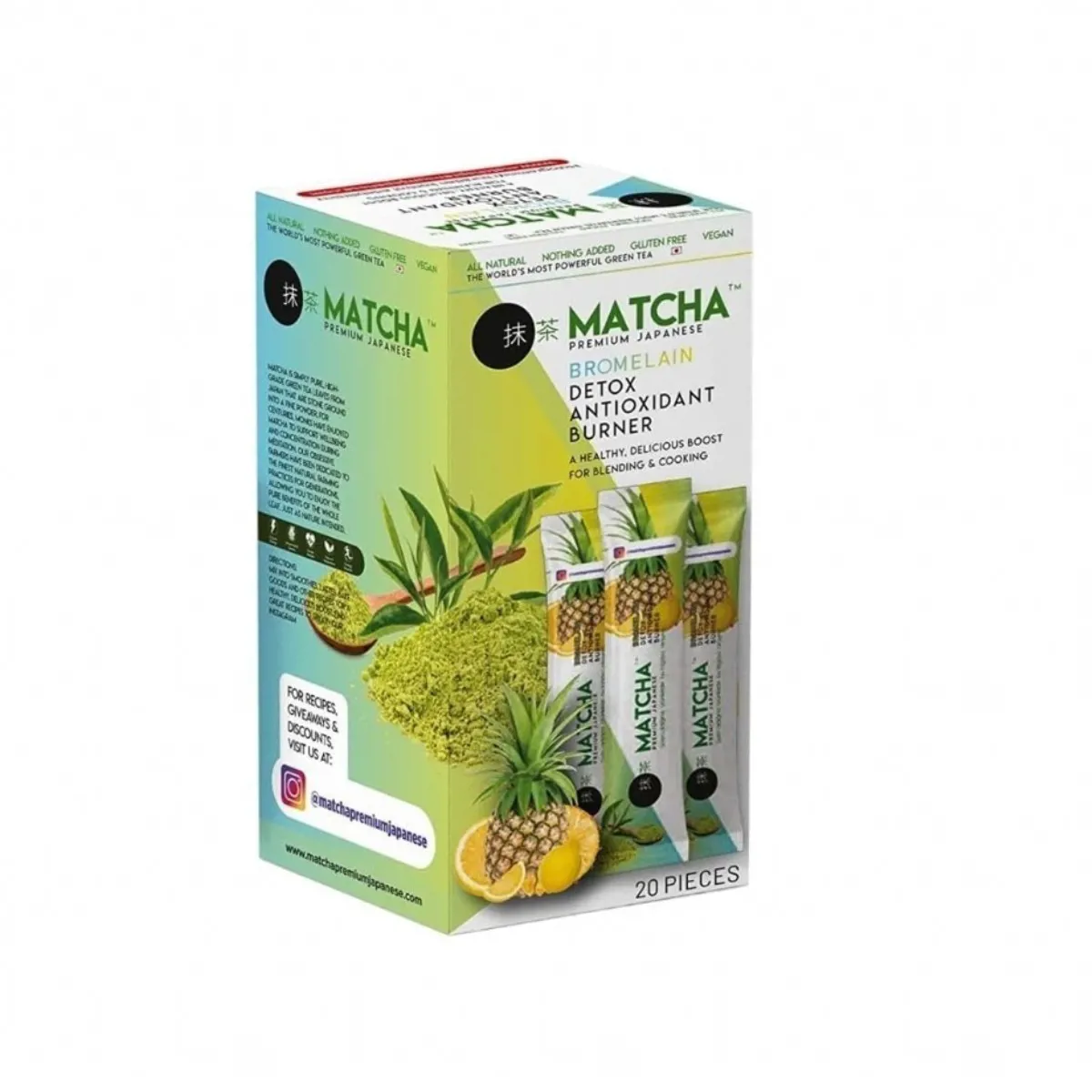 Matcha Premium Japanese Bromelain 20 Adet - BİTKİ DİYARI - Ürün Görseli 1