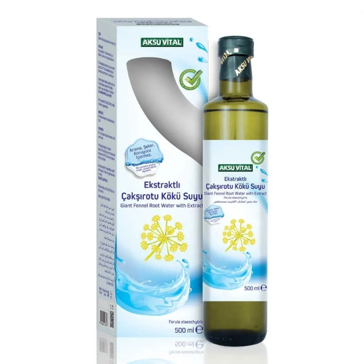 EKSTRAKTLI ÇAKŞIROTU KÖKÜ SUYU 500 ML - AKSU VİTAL - Ürün Görseli 1