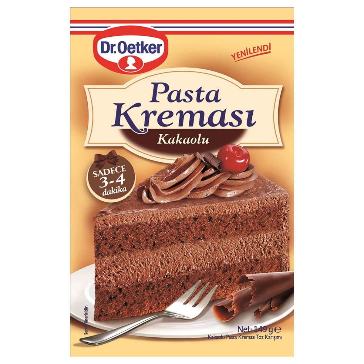 Dr.Oetker Kakaolu Pasta Kreması 149 Gr
