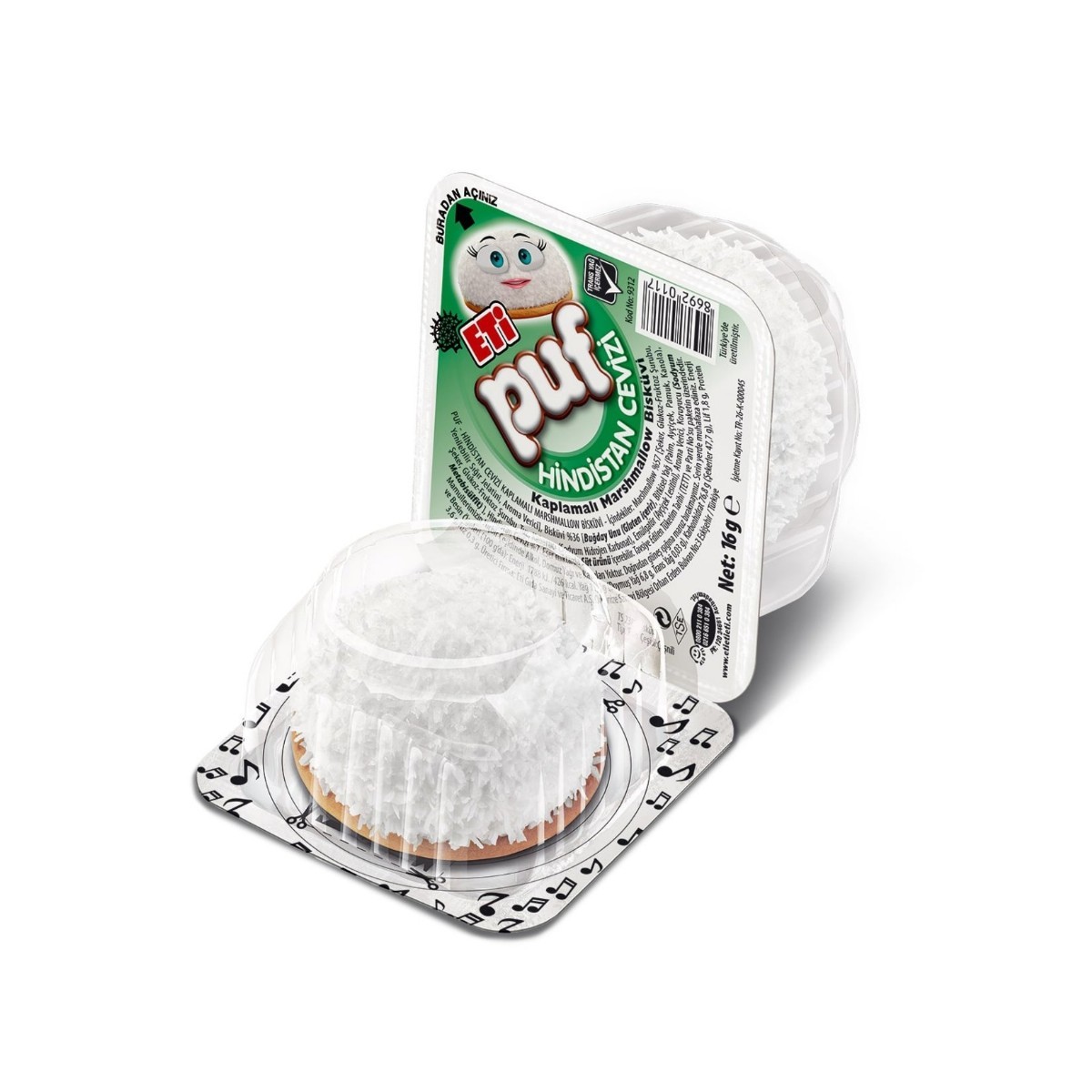 Eti Puf Hindistan Cevizli Bisküvi 16 Gr