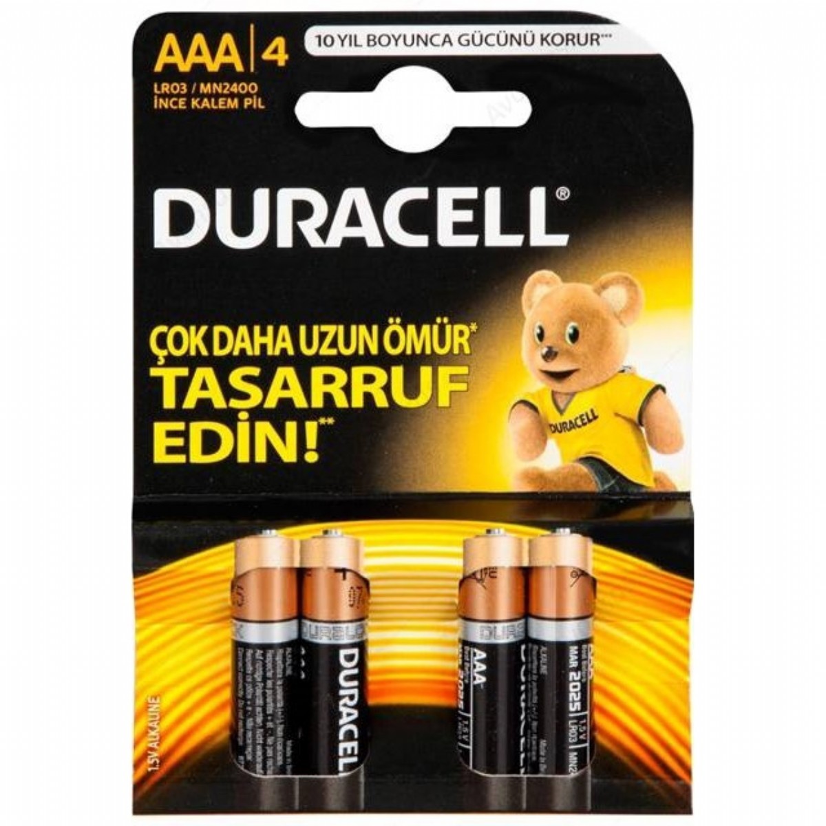 Duracell Basic İnce Pil AAA 4 Adet