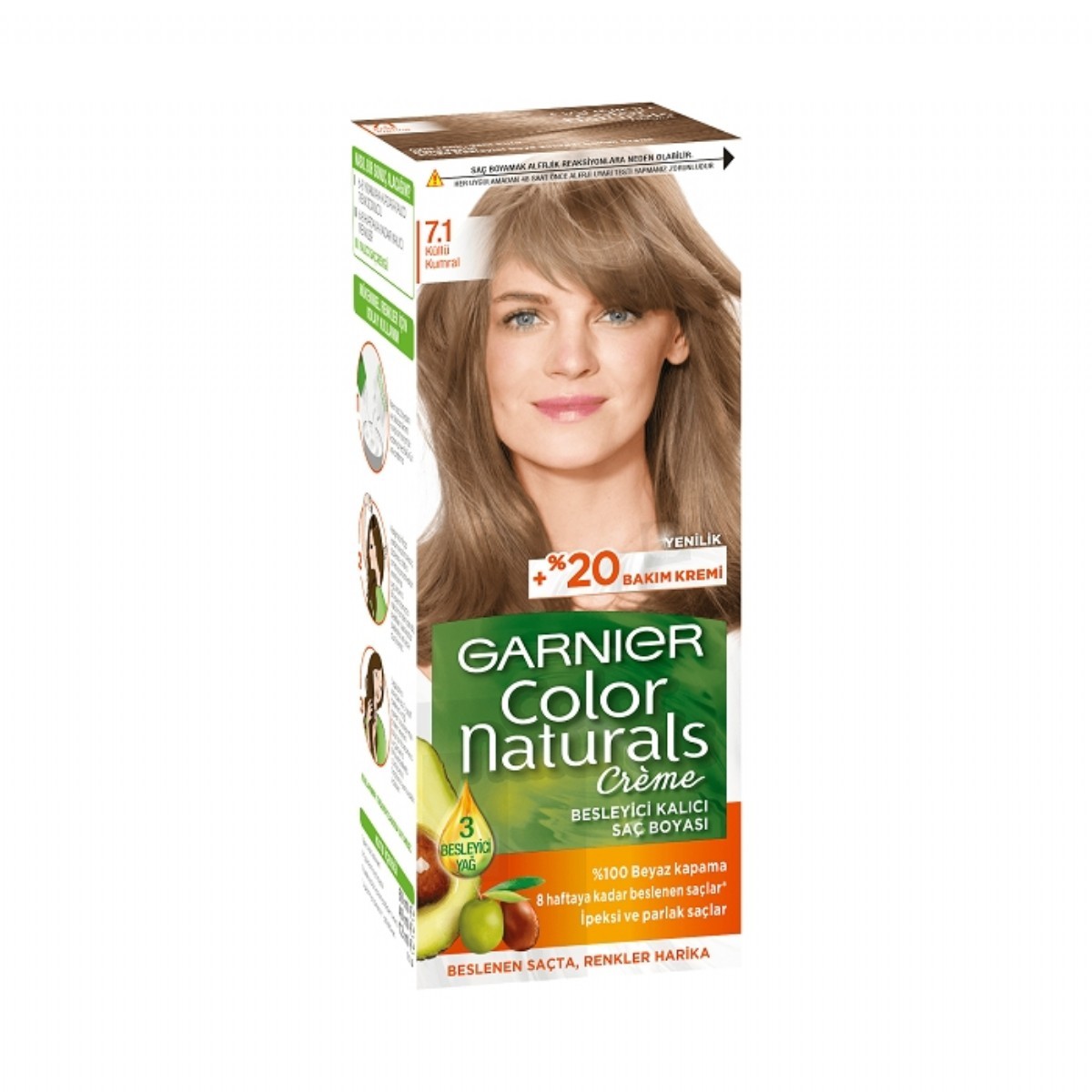 Garnier Color Naturals Saç Boyası 7.1 Küllü Kumral