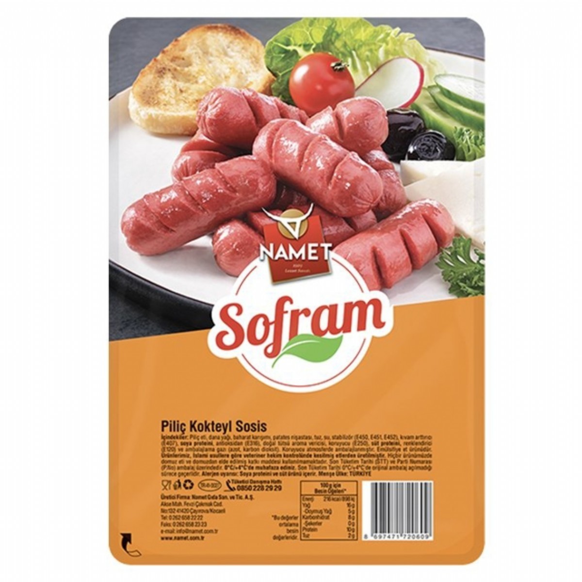 Namet Kokteyl Sosis Piliç 250 Gr