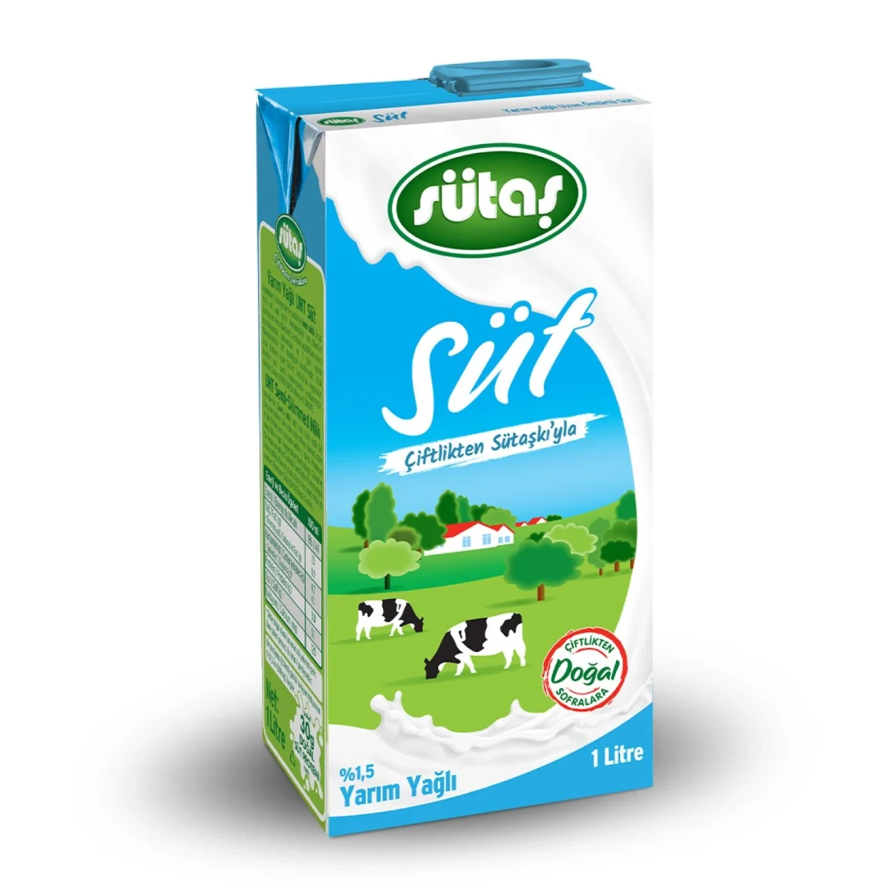 Sütaş Yarım Yağlı Süt 1 Lt