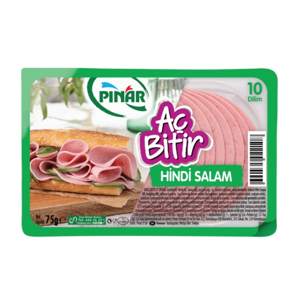 Pınar Hindi Salam Aç Bitir 75 Gr