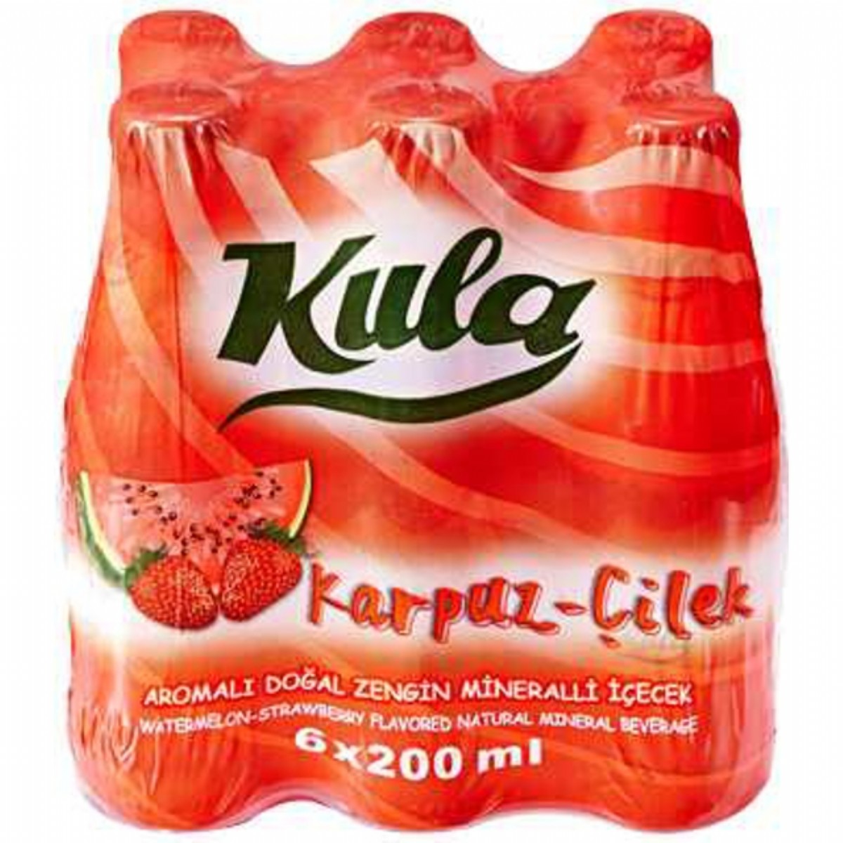 Kula Karpuz Çilek Aromalı Maden Suyu 200 Ml x 6 lı