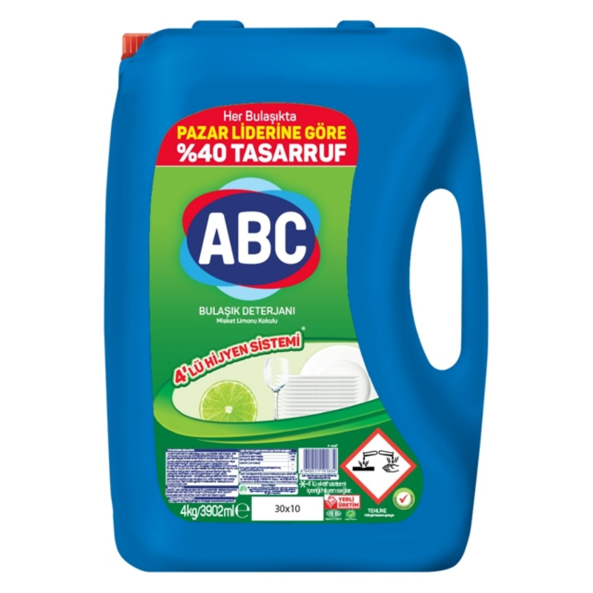 Abc Misket Limonu Bulaşık Deterjanı 4 Lt