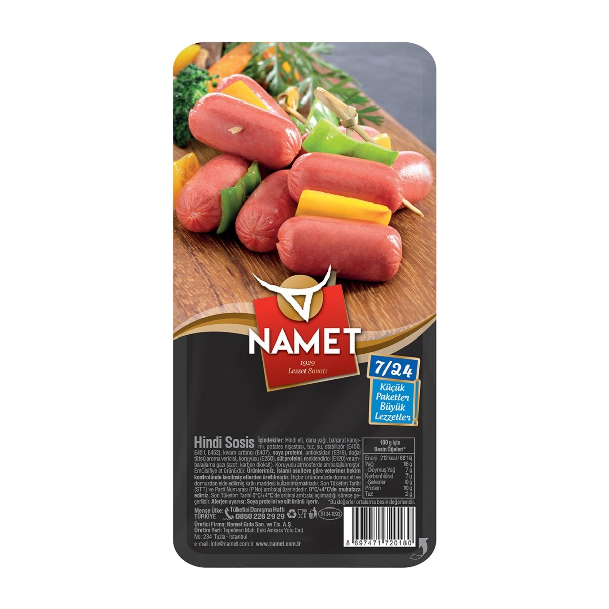 Namet Hindi Sosis 7/24 140 Gr