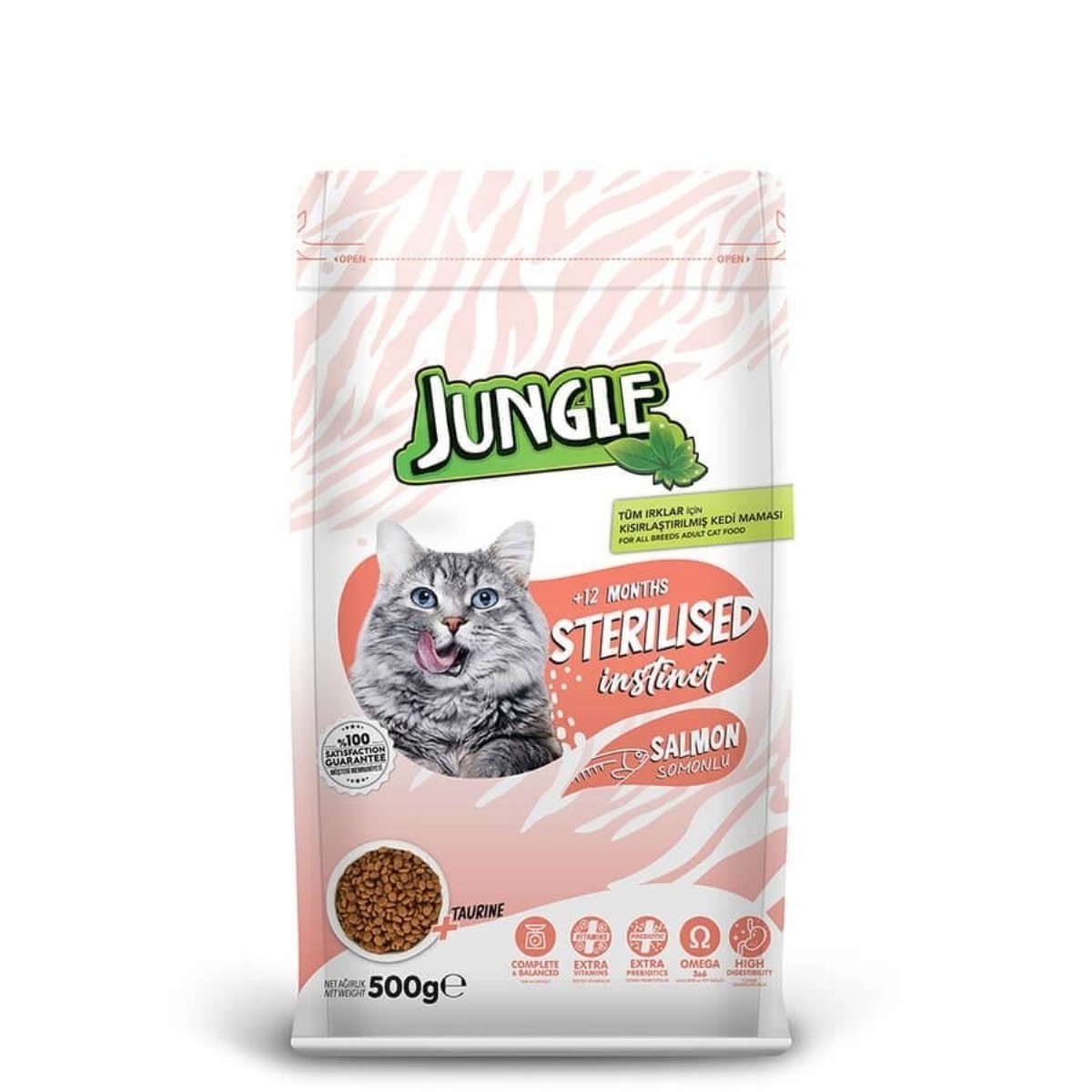 Jungle Sterilesed Somon Kısır Kedi Maması 500 Gr