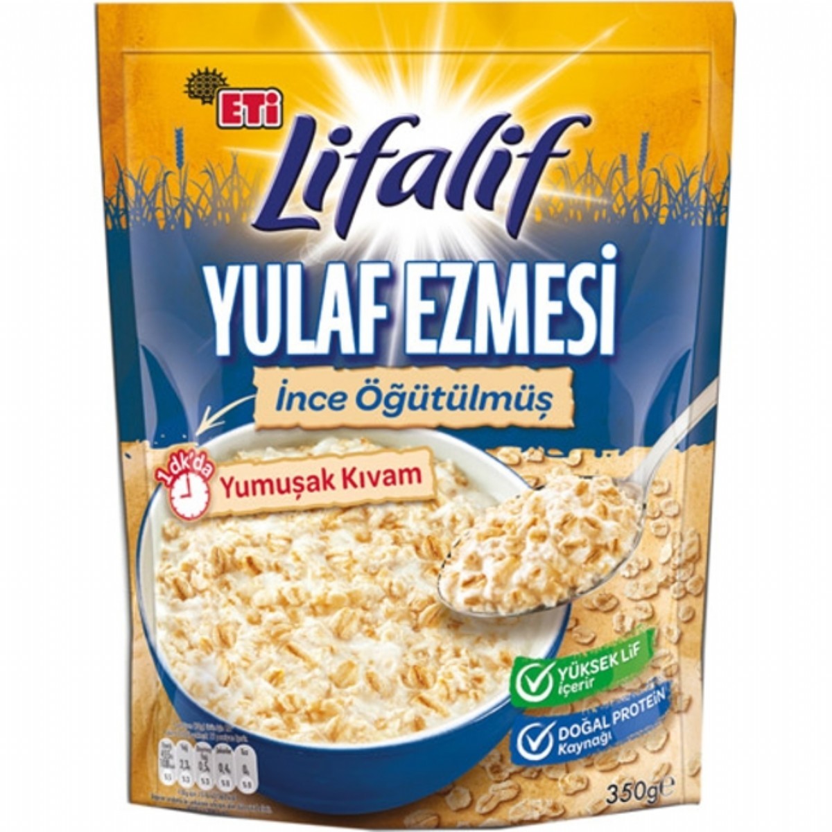 Eti İnce Öğütülmüş Lifalif Yulaf Ezmesi 350 Gr