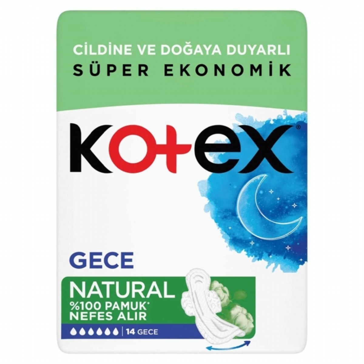 Kotex Natural Ultra Gece Hijyenik Ped 14 lü