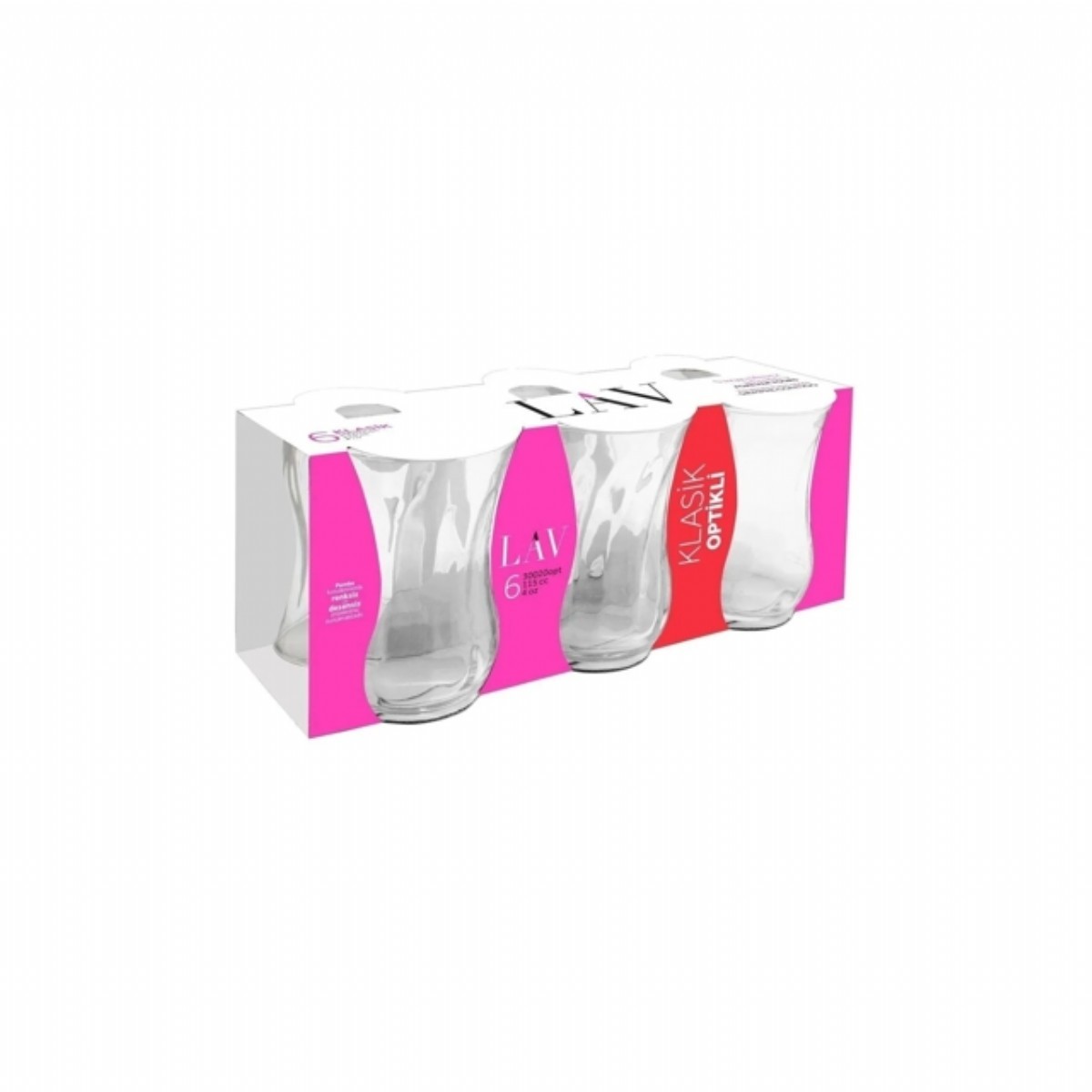 Lav Optikli Çay Bardağı 6 lı