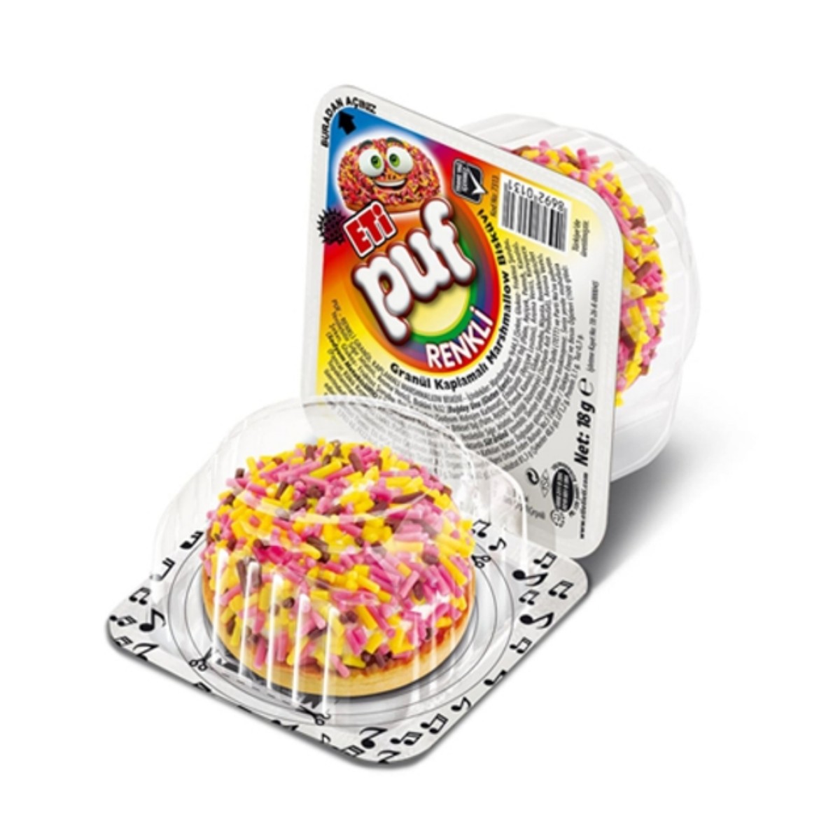 Eti Puf Renkli Bisküvi 18 Gr