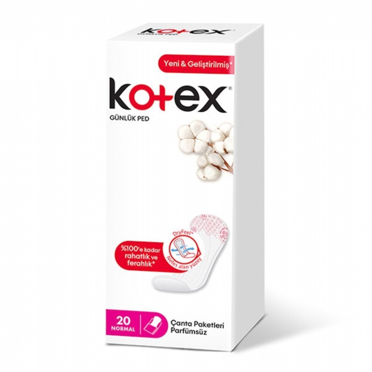 Kotex Anydays Normal Günlük Ped 20'li