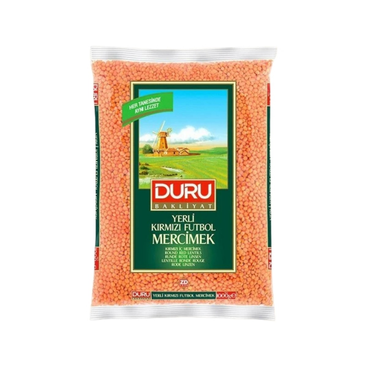 Duru Bakliyat Kırmızı Top Mercimek 1 Kg