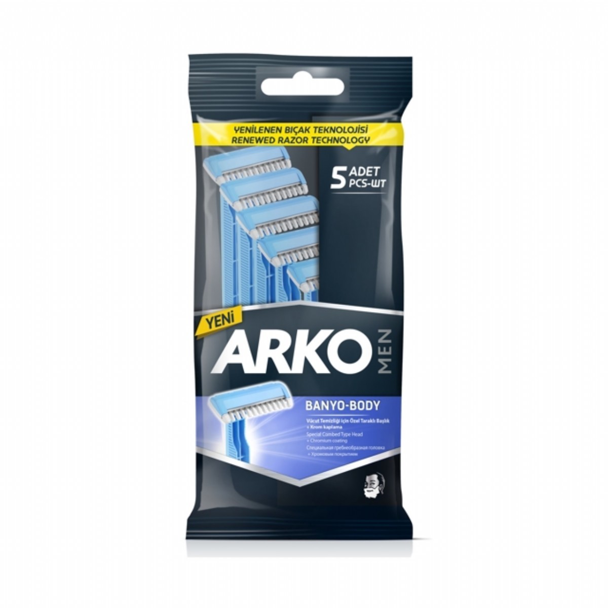 Arko Men Banyo Tıraş Bıçağı 5'li