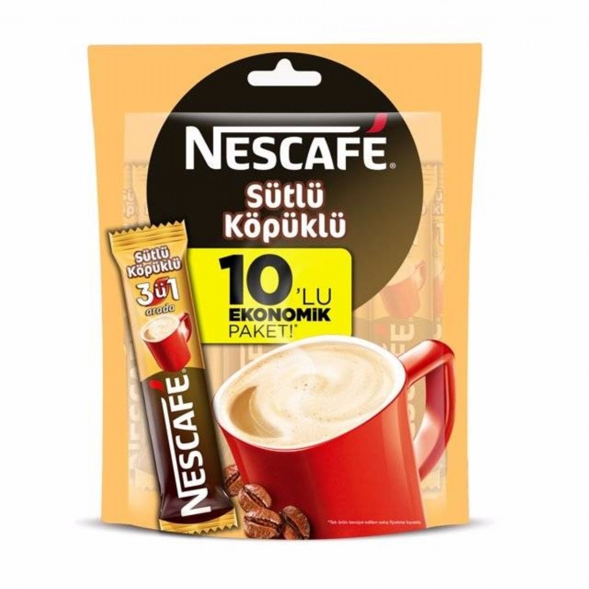 Nescafe 3 ü 1 Arada Sütlü Köpüklü 17.4 Gr x 10 lu Paket