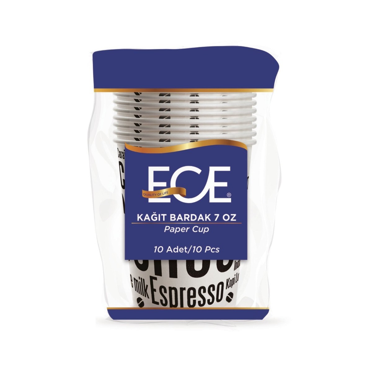Ece Kağıt-Karton Bardak 7 Oz 10'lu