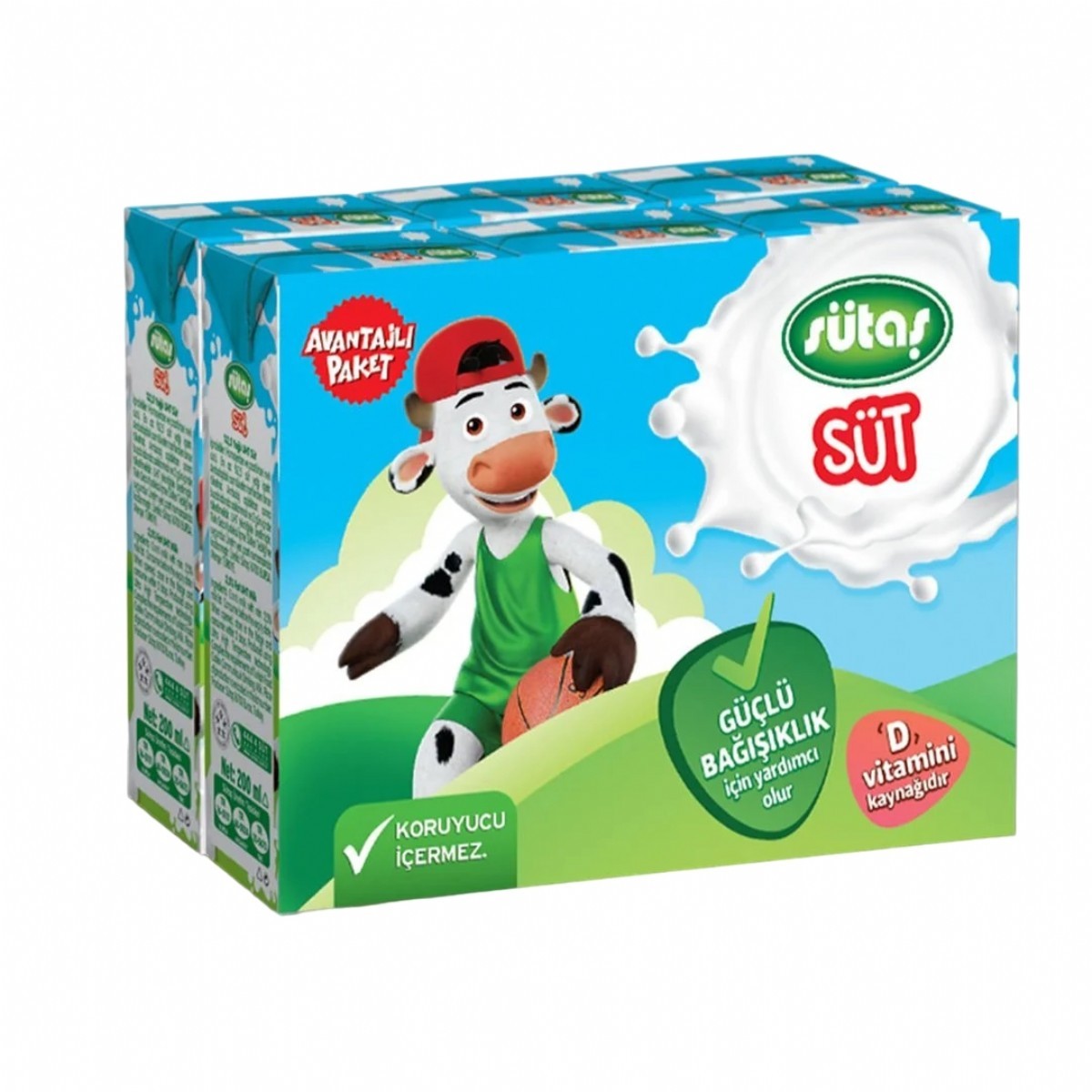 Sütaş Yağlı Süt 6x180 Ml