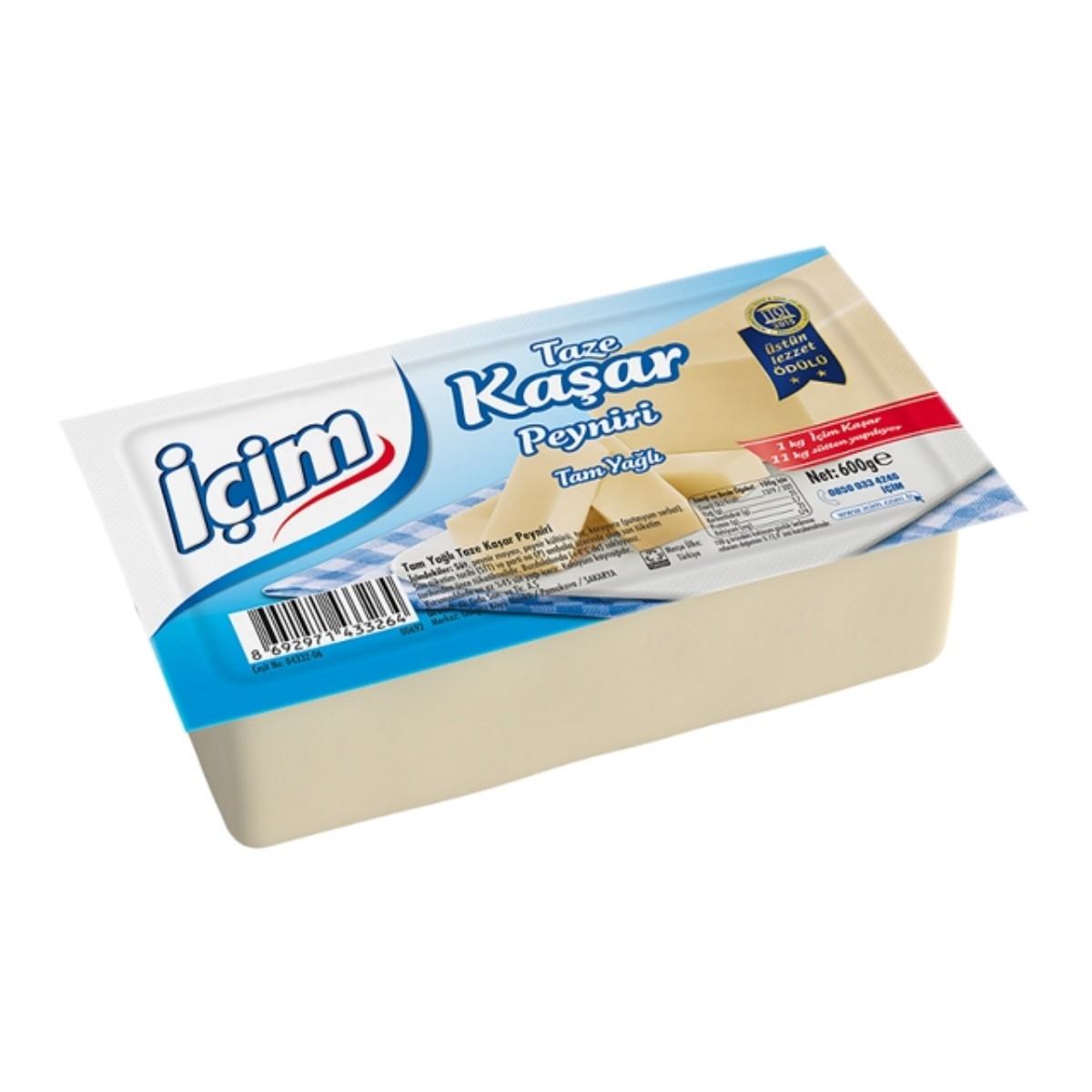 İçim Kaşar Peyniri 600 Gr