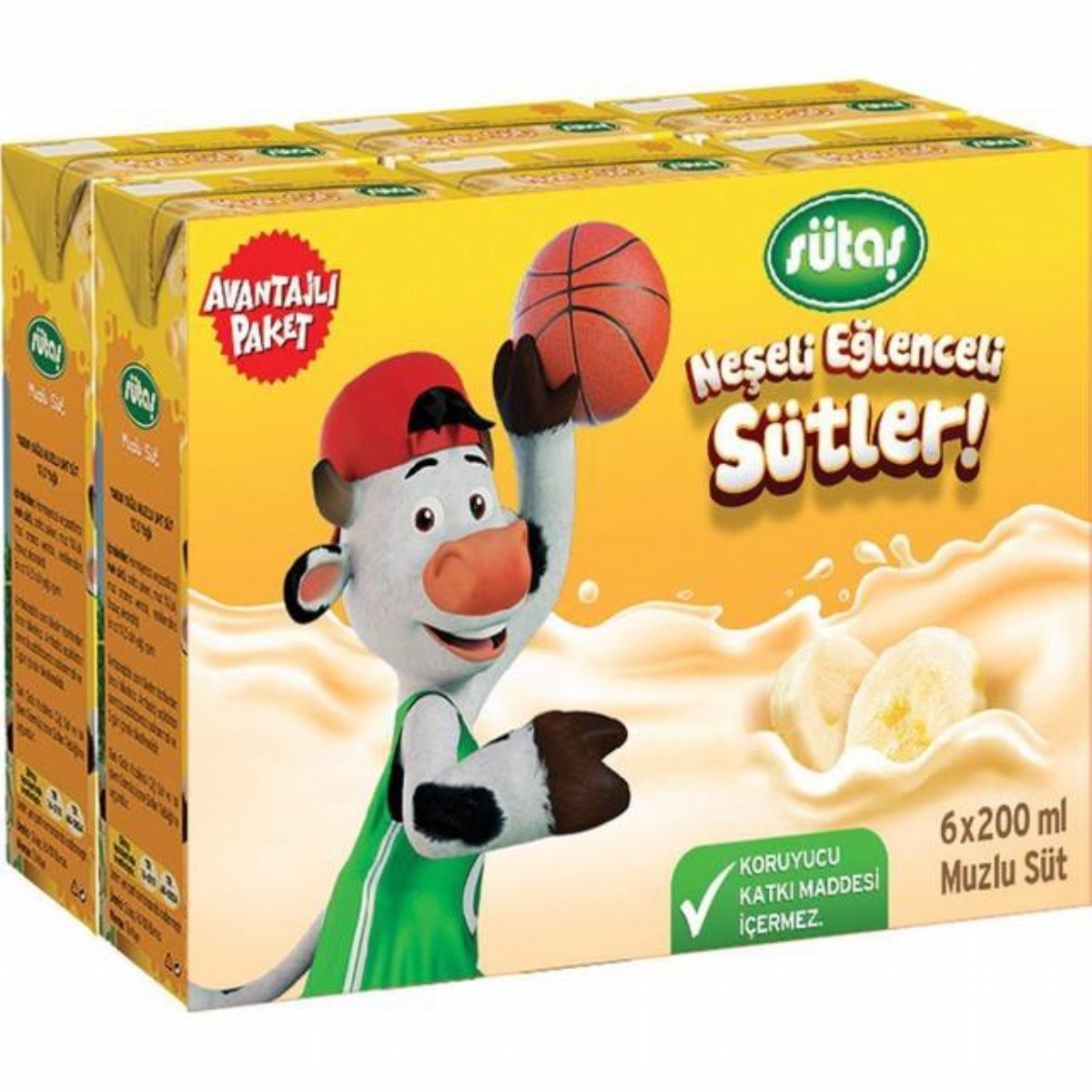 Sütaş Muzlu Süt 6x180 ml