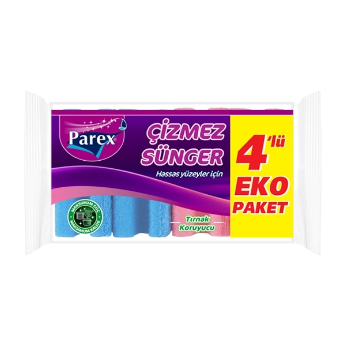 Parex Çizmez Oluklu Sünger 4'Lü
