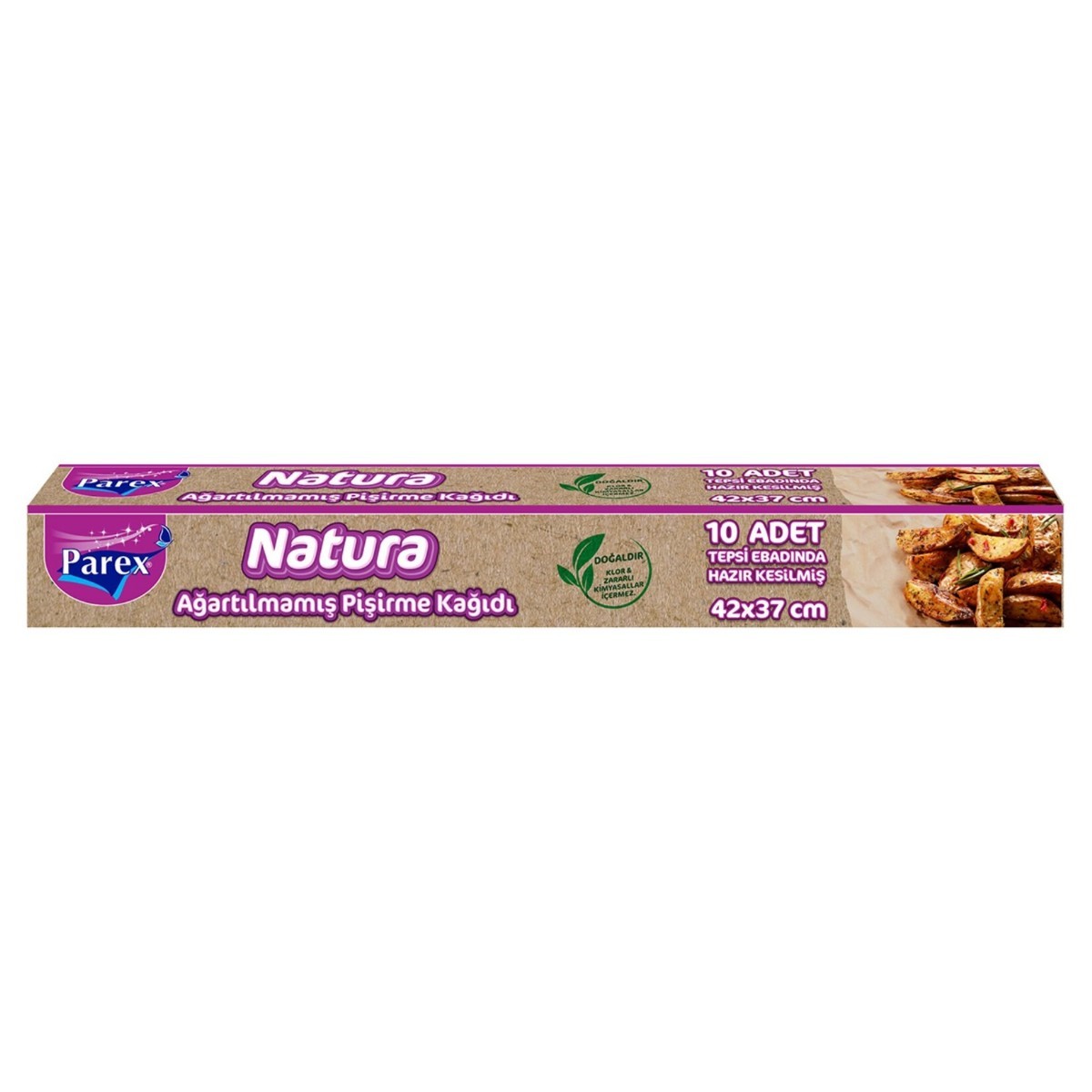 Parex Natura Ağartılmamış Hazır Kesilmiş Pişirme Kağıdı 10'Lu