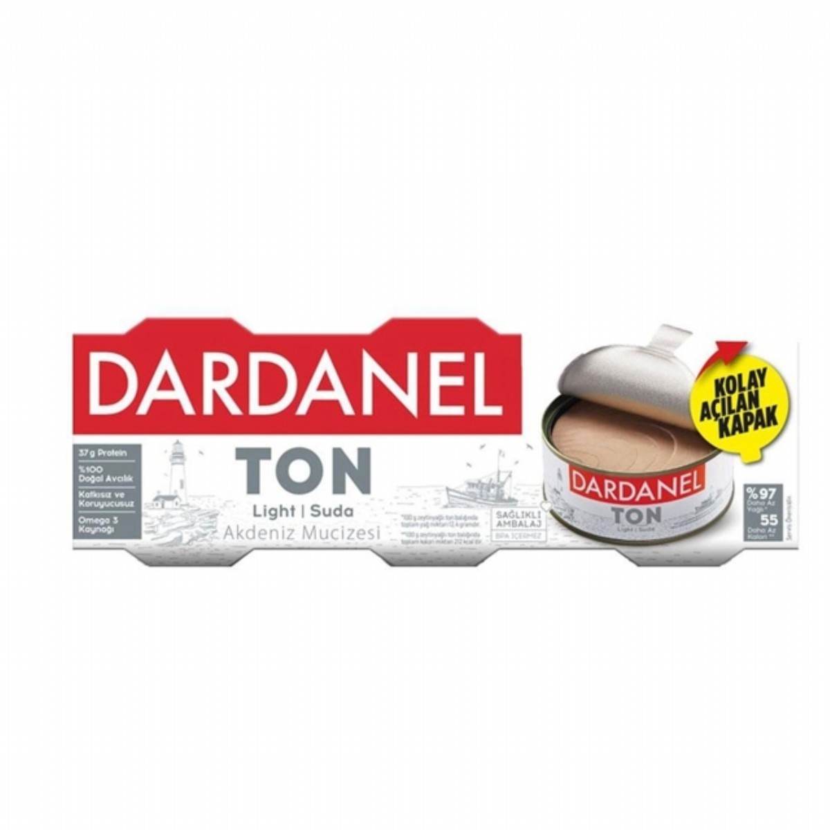 Dardanel Light Ton Balığı 3*75 Gr