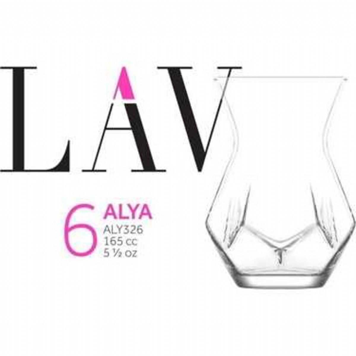 Lav Alya 6'lı Çay Bardağı