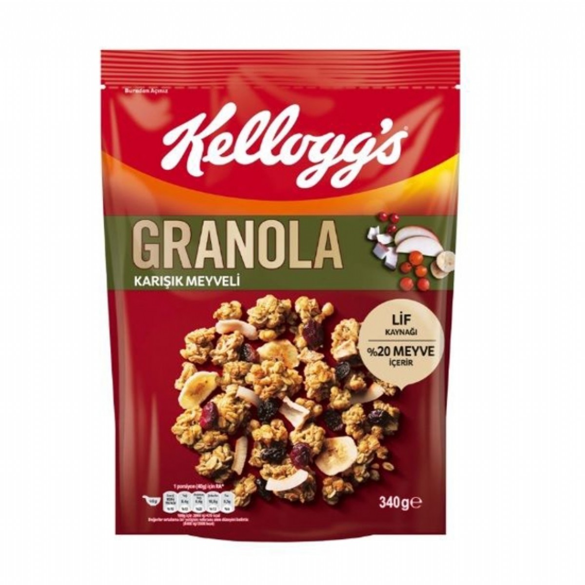 Kellogg's Granola Meyveli 340 Gr