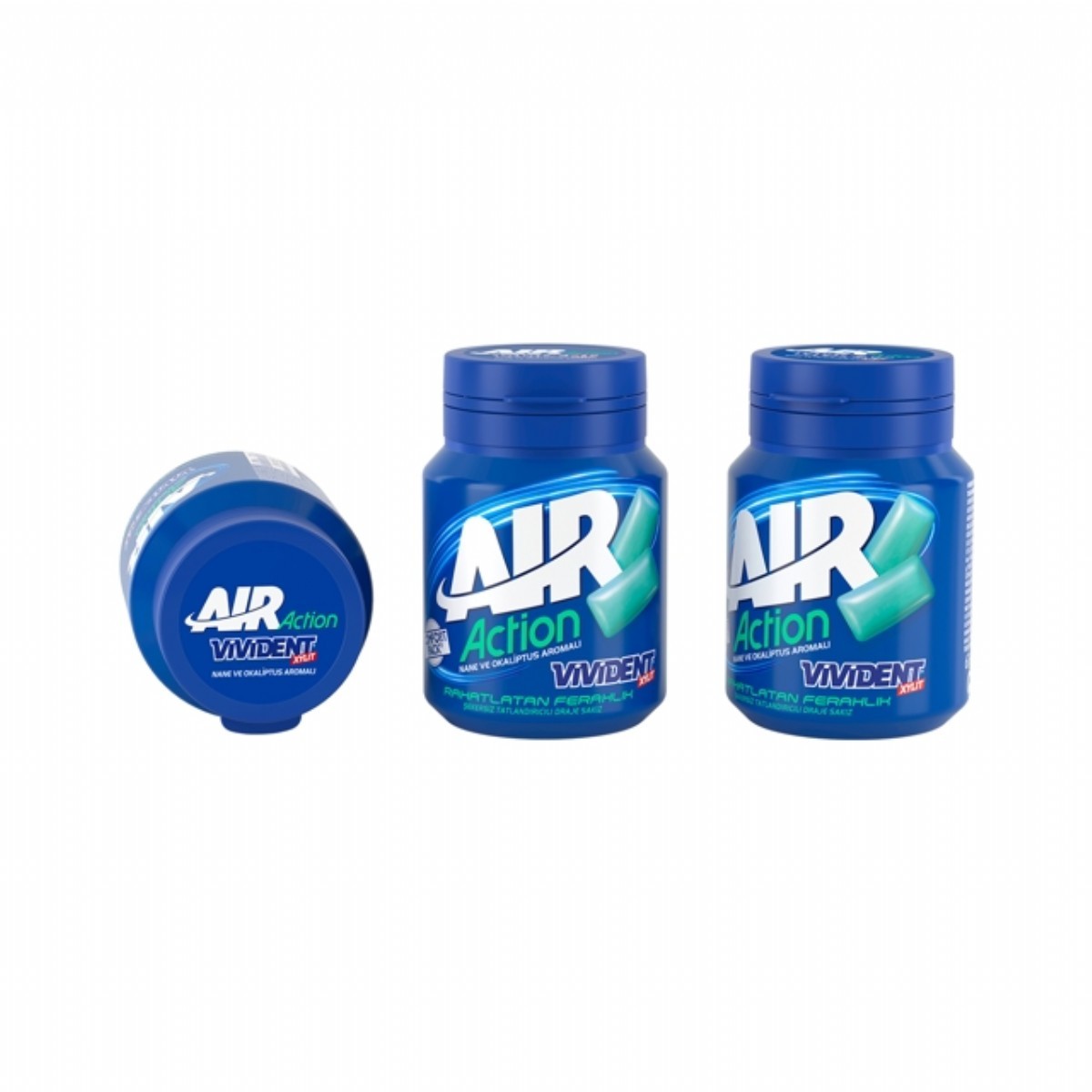 Vivident Air Action Nane Okaliptus Aromalı Şişe Sakız 67 Gr
