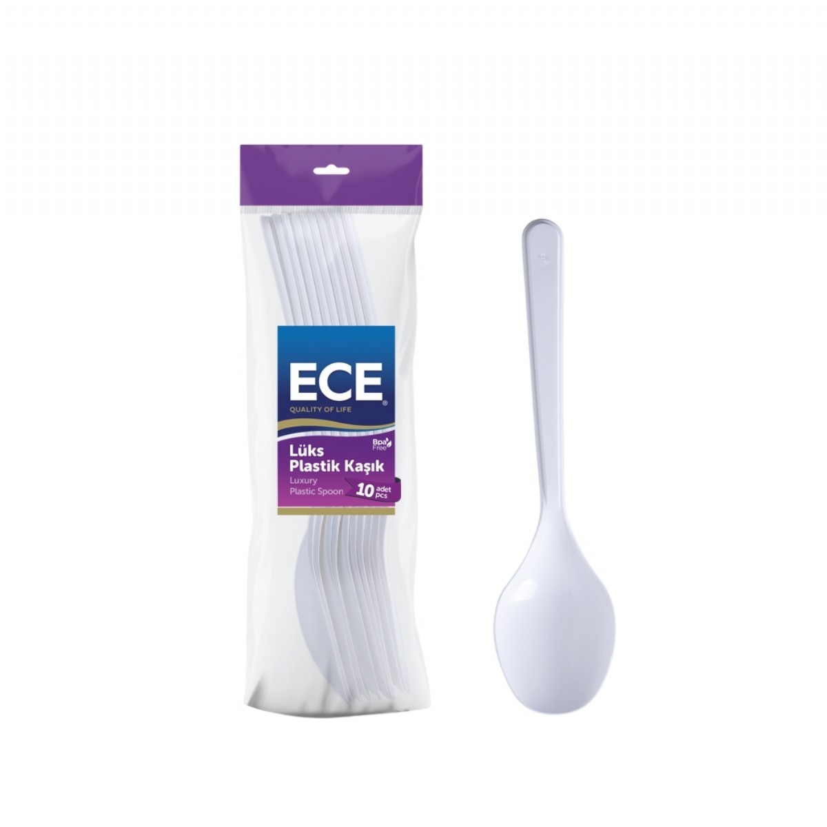 Ece Lüks Plastik Kaşık 10'lu