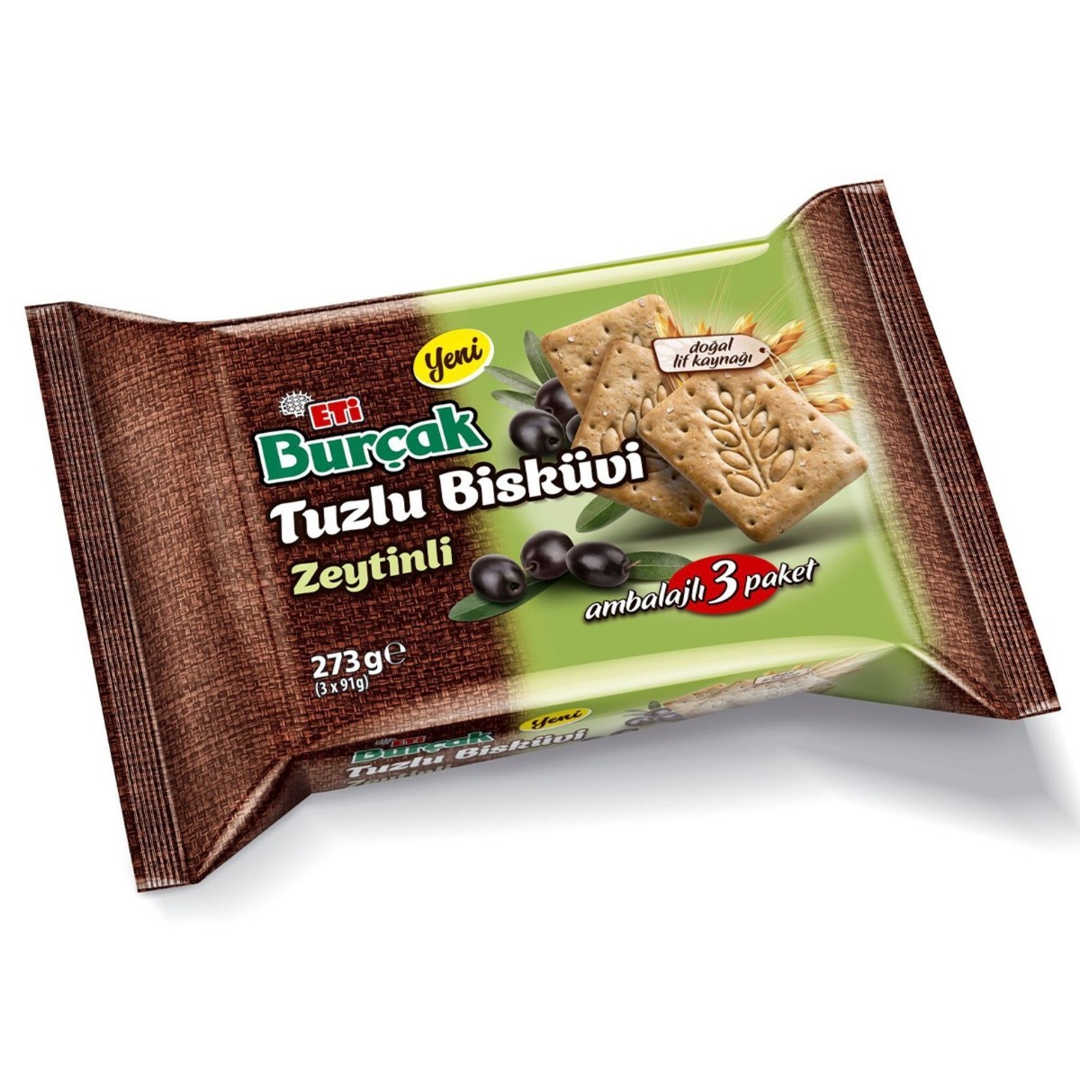 Eti Burçak Tuzlu Zeytinli Bisküvi 3x91 Gr