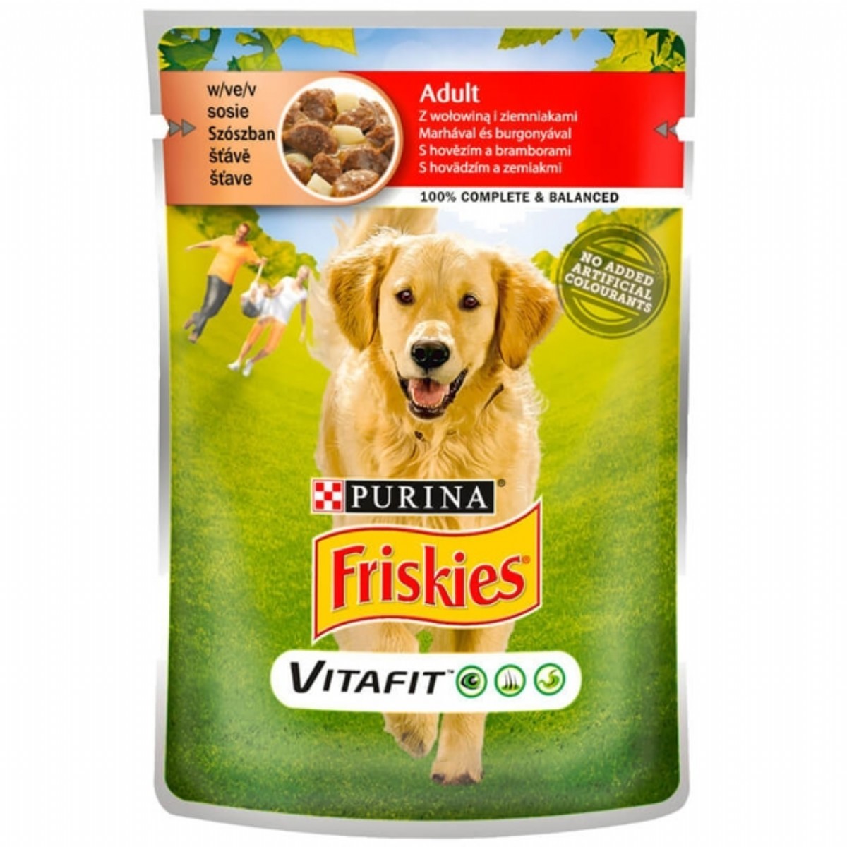 Friskies Sığır Etli ve Patatesli Yetişkin Yaş Köpek Maması 100 Gr