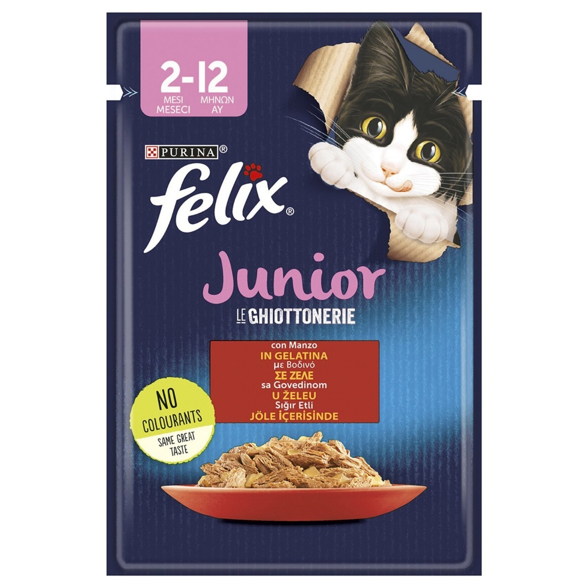 Felix Junior Sığır Etli Yaş Yavru Kedi Maması 85 Gr