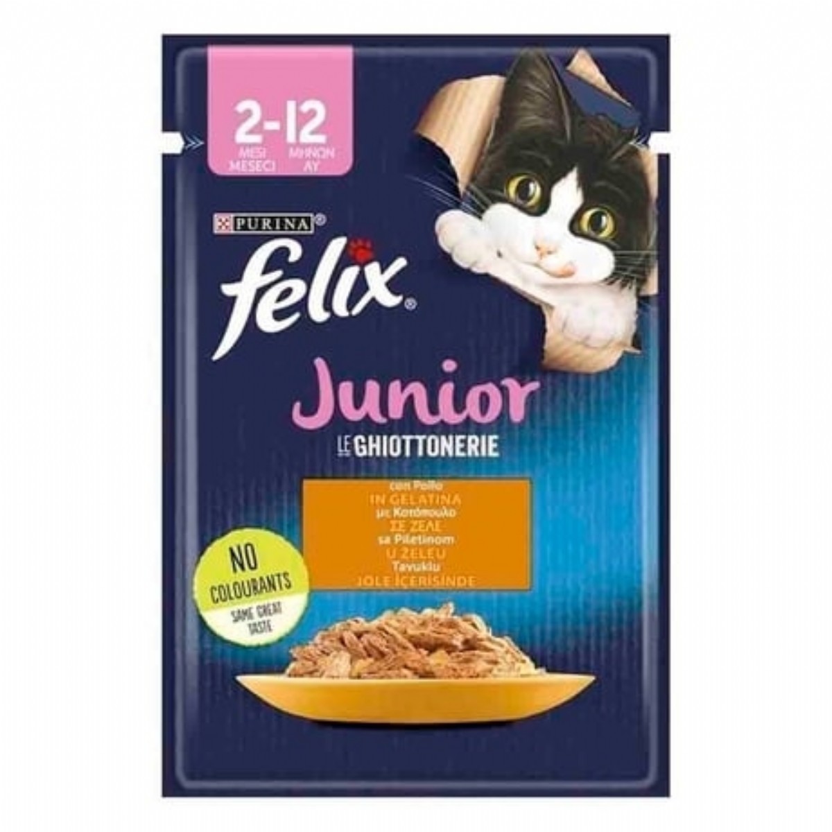Felix Junior Tavuklu Yaş Yavru Kedi Maması 85 Gr