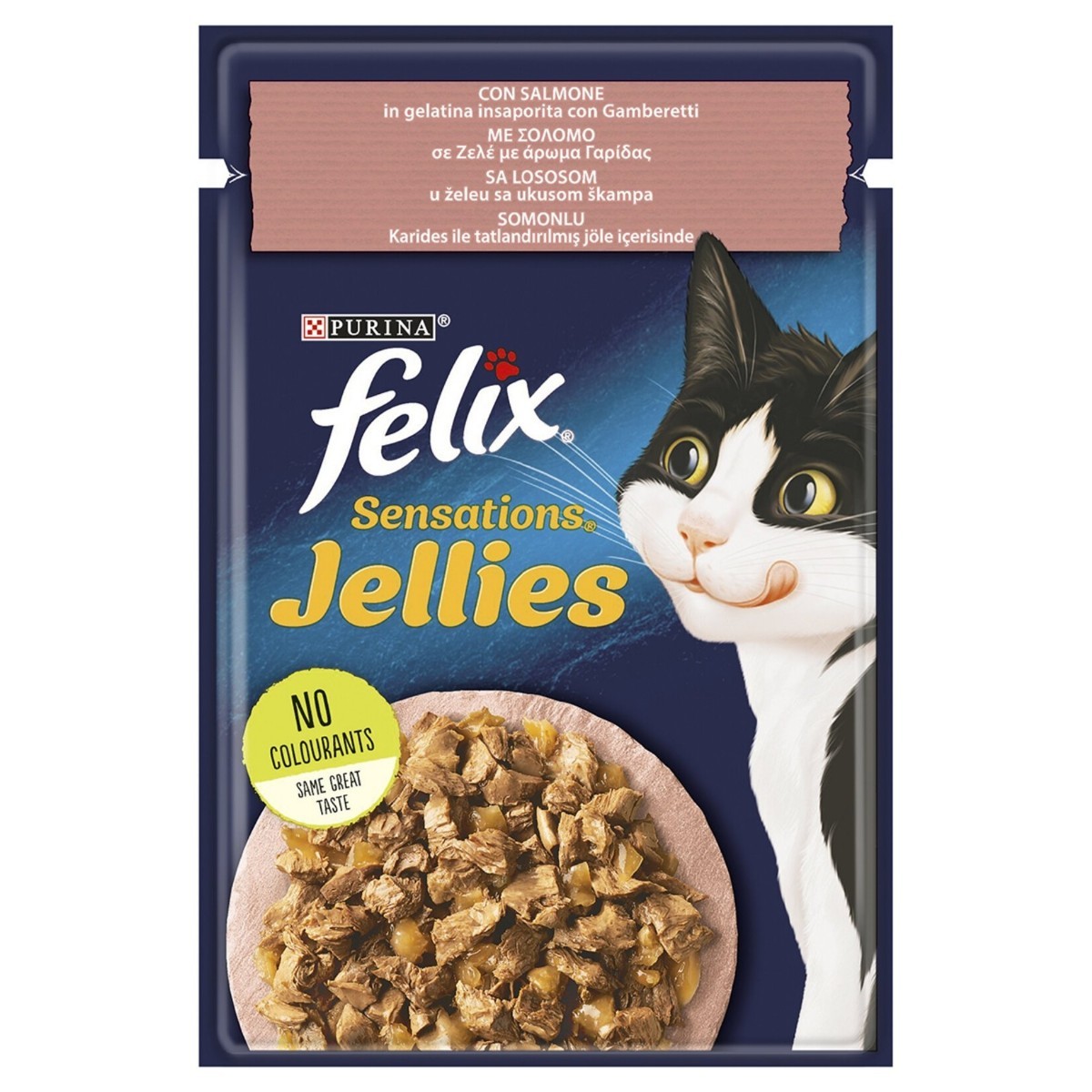 Felix Sensations Somon ve Karidesli Yaş Kedi Maması 85 Gr